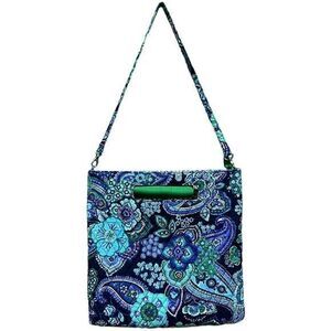 Vera Bradley Women's Shoulder Bag Quilted Lined‎ Paisley Floral Green Purple